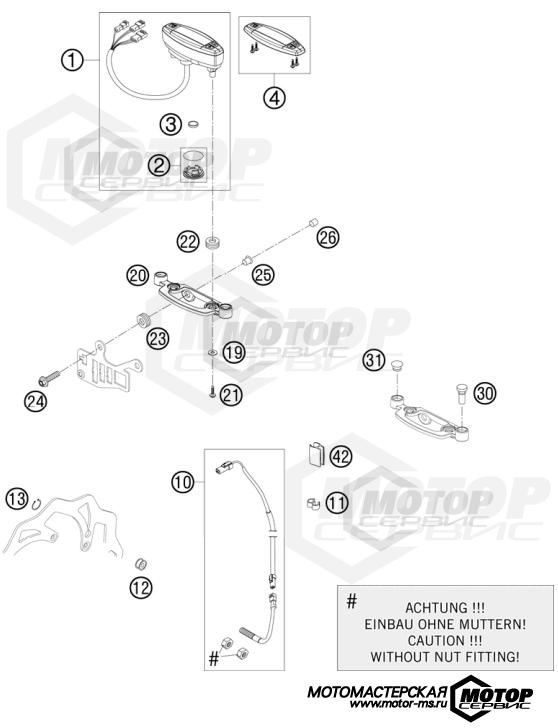 KTM Enduro 125 EXC Six Days 2008 INSTRUMENTS / LOCK SYSTEM
