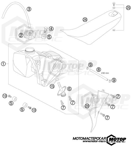 KTM MX 50 SX 2008 TANK, SEAT, COVER