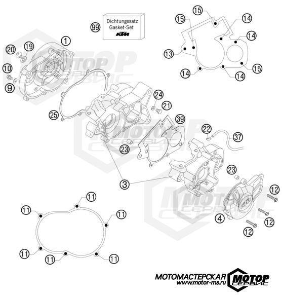 KTM MX 50 Mini Adventure 2008 ENGINE CASE