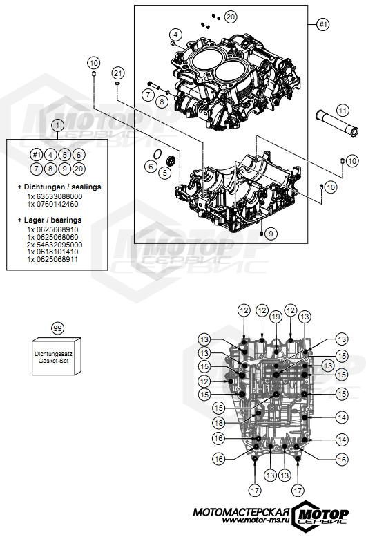 KTM Naked 890 Duke R 2021 ENGINE CASE