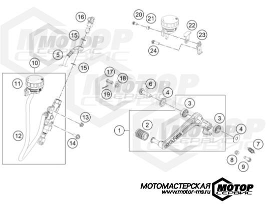 KTM Naked 200 Duke ABS B.D. White 2021 REAR BRAKE CONTROL