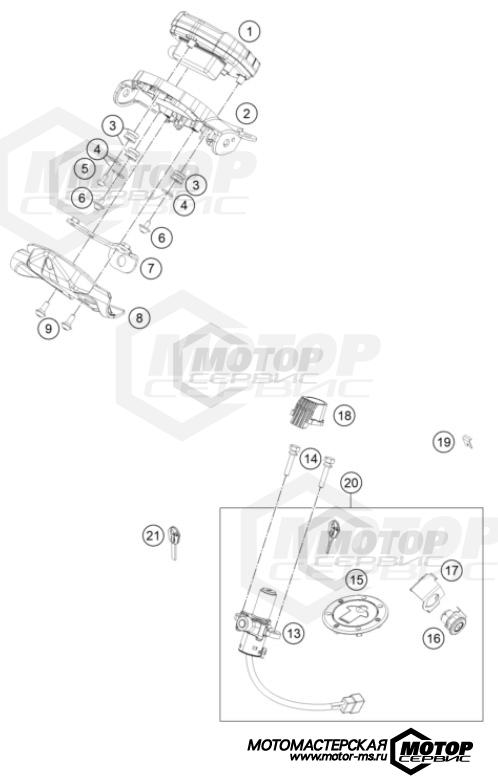 KTM Naked 200 Duke ABS B.D. White 2021 INSTRUMENTS / LOCK SYSTEM