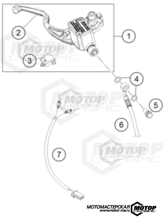 KTM Naked 125 Duke Black 2021 FRONT BRAKE CONTROL