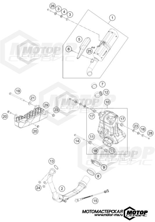 KTM Naked 125 Duke Silver 2021 EXHAUST SYSTEM
