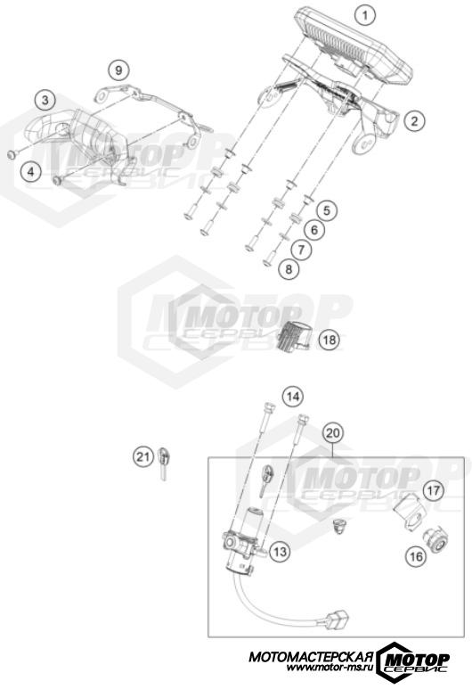 KTM Naked 125 Duke B.D. Black 2021 INSTRUMENTS / LOCK SYSTEM