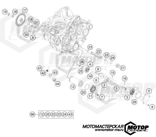 KTM MX 350 SX-F 2022 LUBRICATING SYSTEM