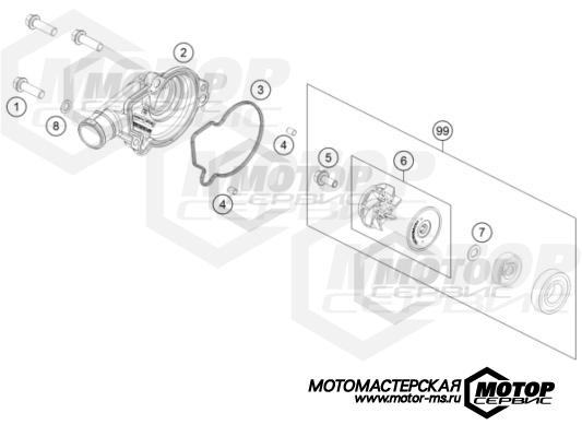 KTM MX 125 SX 2022 WATER PUMP