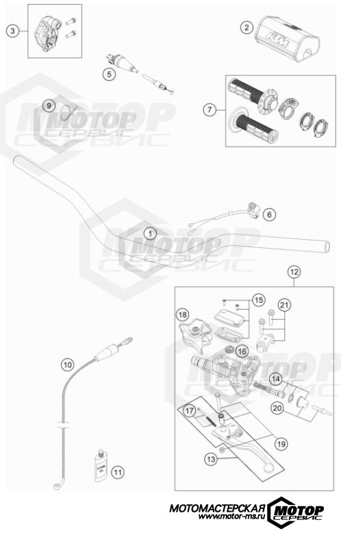 KTM MX 125 SX 2022 HANDLEBAR, CONTROLS