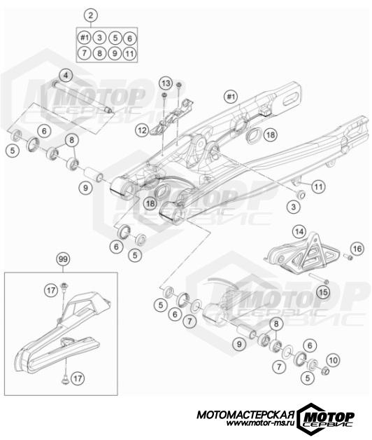 KTM MX 85 SX 19/16 2022 SWING ARM
