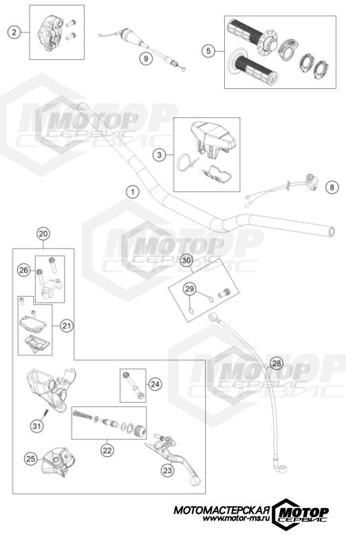 KTM MX 85 SX 17/14 2022 HANDLEBAR, CONTROLS