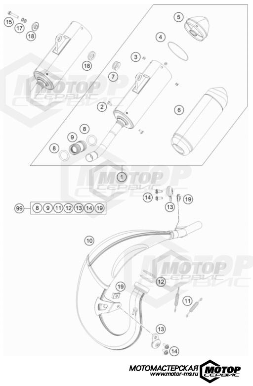KTM MX 85 SX 17/14 2022 EXHAUST SYSTEM