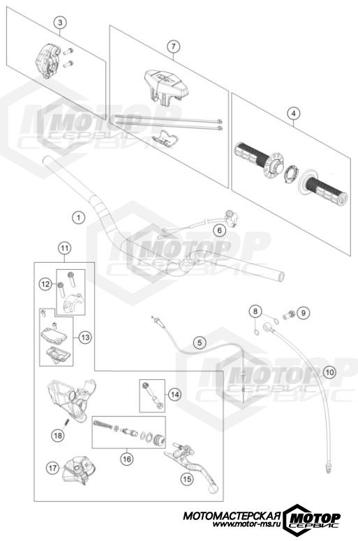 KTM MX 65 SX 2022 HANDLEBAR, CONTROLS