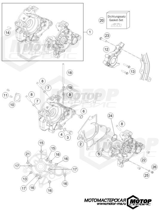 KTM MX 50 SX 2022 ENGINE CASE