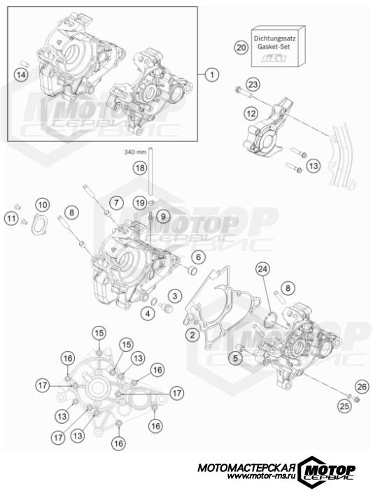 KTM MX 50 SX Mini 2022 ENGINE CASE