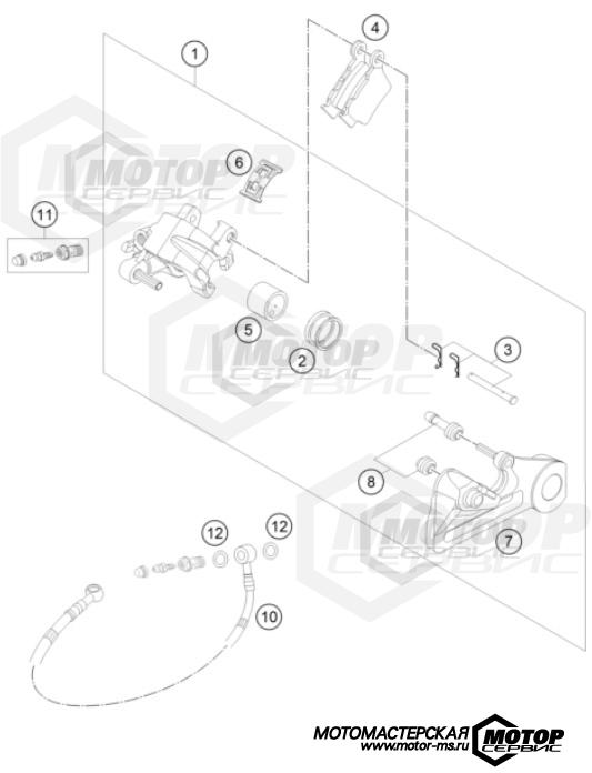 KTM Enduro 450 EXC-F 2022 REAR BRAKE CALIPER