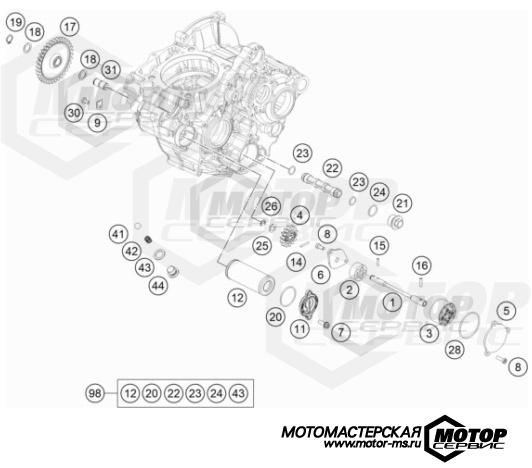 KTM Enduro 350 EXC-F 2022 LUBRICATING SYSTEM