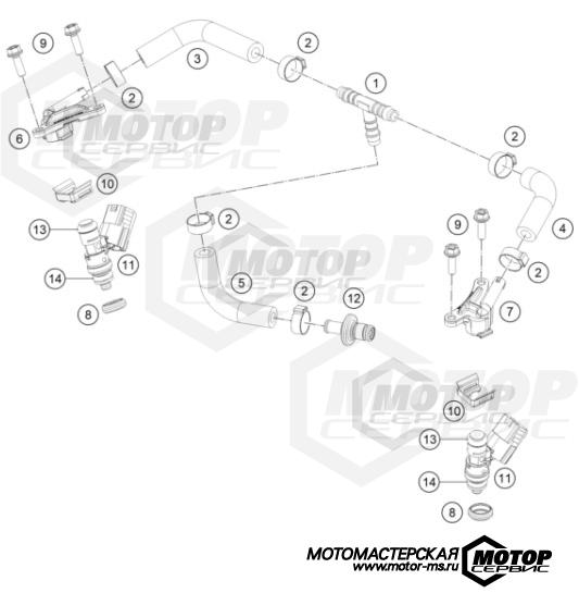 KTM Enduro 250 EXC TPI 2022 FUEL DISTRIBUTOR