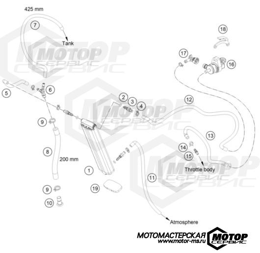 KTM Enduro 250 EXC TPI 2022 EVAPORATIVE CANISTER