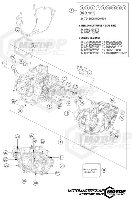 KTM Travel 450 Rally Factory Replica 2022 ENGINE CASE