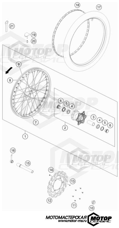 KTM Travel 450 Rally Factory Replica 2022 FRONT WHEEL