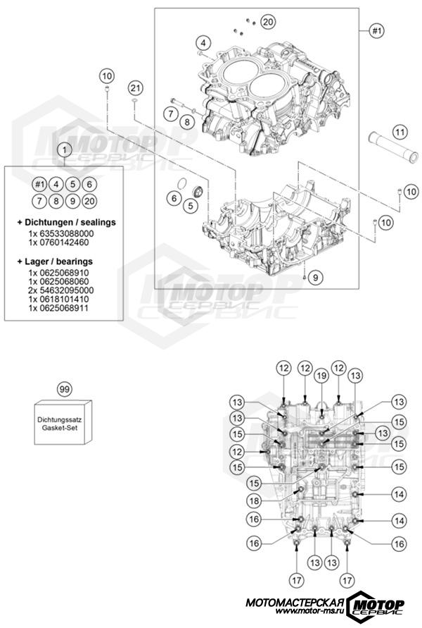 KTM Naked 890 Duke R 2022 ENGINE CASE