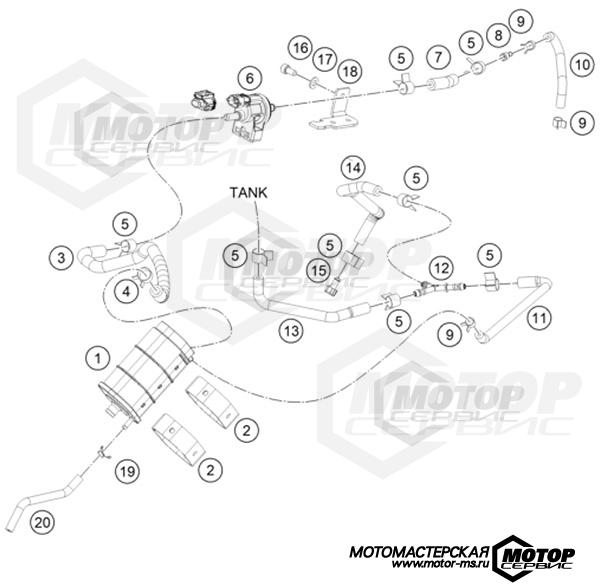 KTM Naked 250 Duke B.D. w/o ABS Black 2022 EVAPORATIVE CANISTER