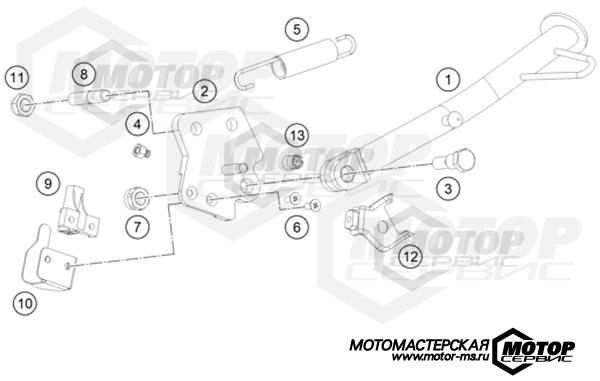 KTM Naked 250 Duke B.D. w/o ABS Silver 2022 SIDE / CENTER STAND