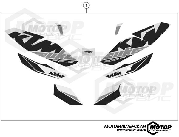 KTM Naked 200 Duke B.D. w/o ABS Black 2022 DECAL