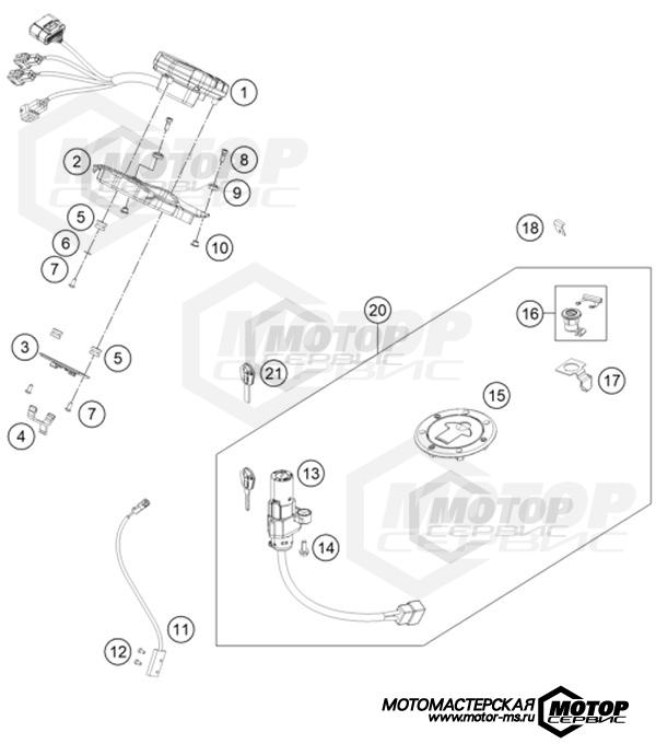 KTM Naked 200 Duke B.D. w/o ABS White 2022 INSTRUMENTS / LOCK SYSTEM