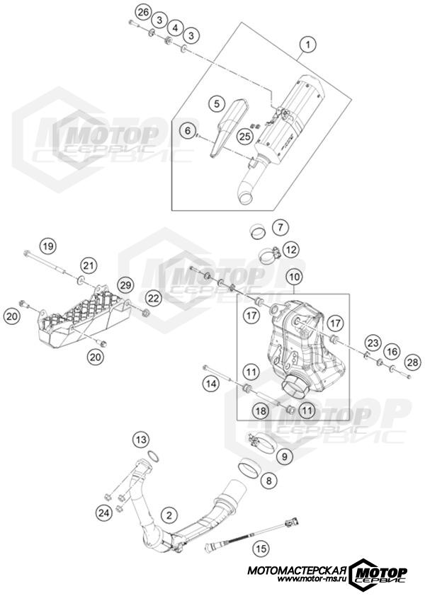 KTM Naked 125 Duke Silver 2022 EXHAUST SYSTEM