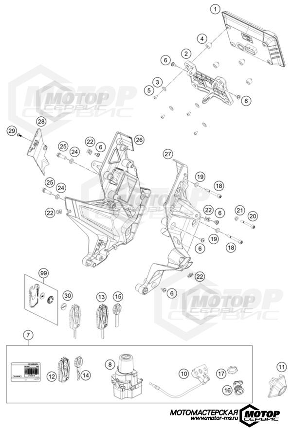 KTM Sports Tourer 1290 Super Duke GT Orange 2022 INSTRUMENTS / LOCK SYSTEM