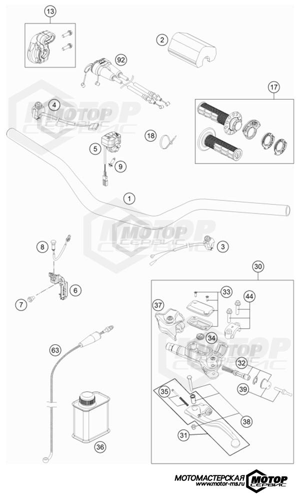 KTM Supermoto 450 SMR 2022 HANDLEBAR, CONTROLS
