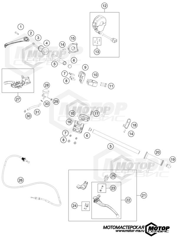 KTM Supersport RC 8C 2022 HANDLEBAR, CONTROLS
