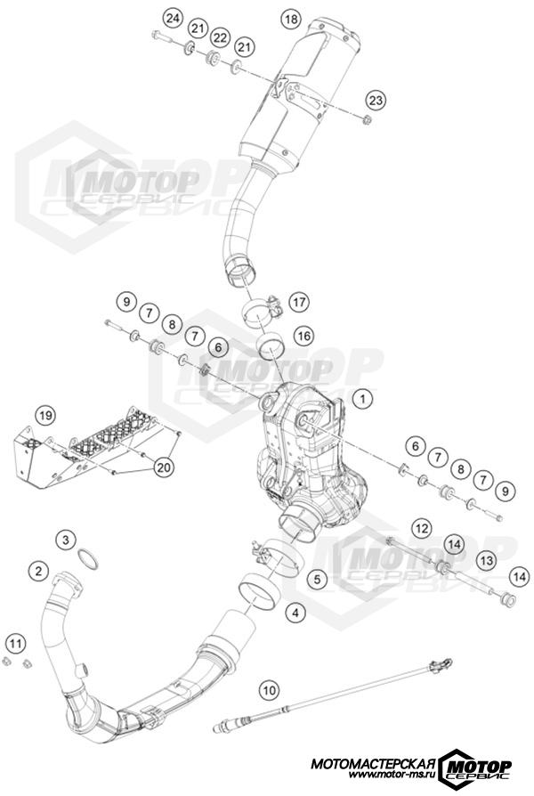 KTM Supersport RC 390 B.D. Blue 2022 EXHAUST SYSTEM