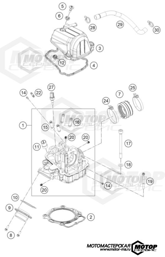 KTM Enduro 450 EXC-F Six Days 2023 CYLINDER HEAD