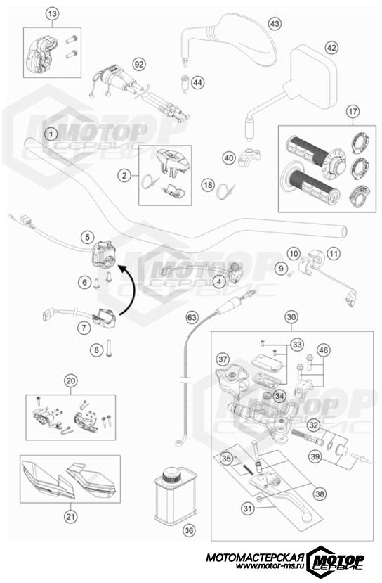 KTM Enduro 450 EXC-F 2023 HANDLEBAR, CONTROLS