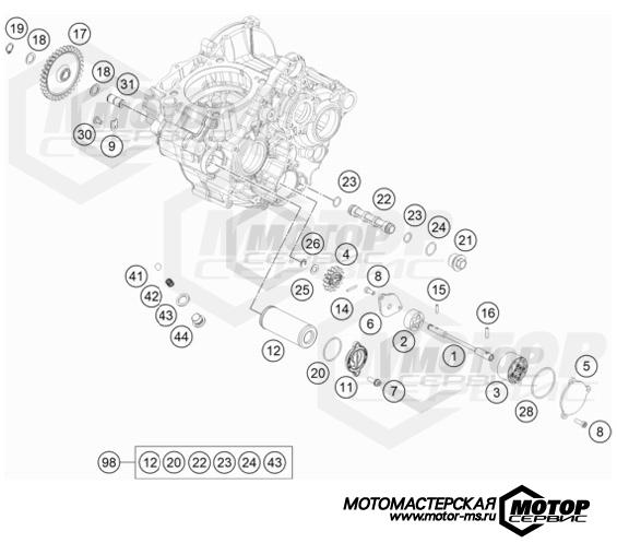 KTM Enduro 350 EXC-F 2023 LUBRICATING SYSTEM