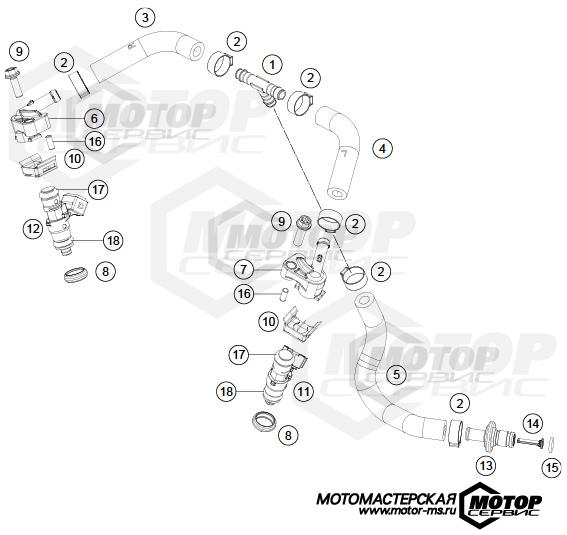 KTM Enduro 150 EXC 2023 FUEL DISTRIBUTOR