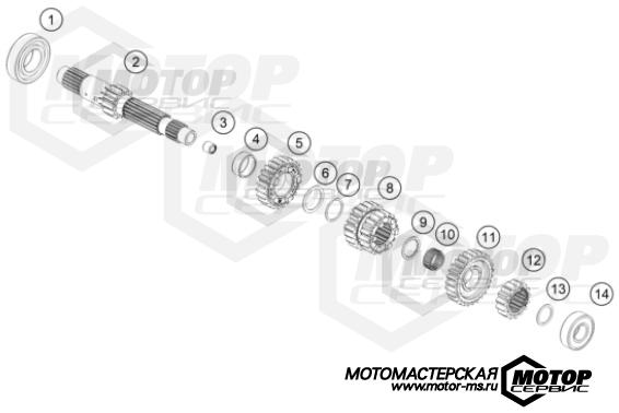 KTM Sports Tourer 1290 Super Duke GT 2023 TRANSMISSION I - MAIN SHAFT