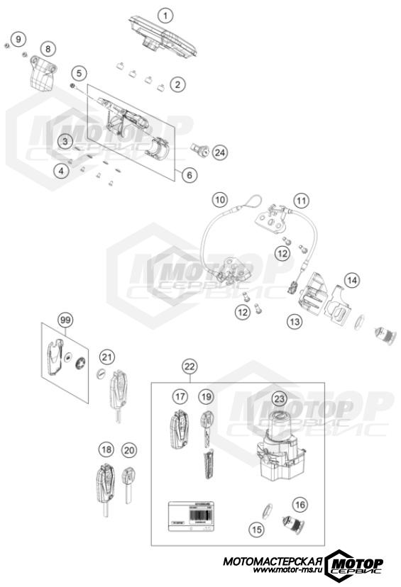 KTM Naked 1290 Super Duke R Evo Black 2023 INSTRUMENTS / LOCK SYSTEM