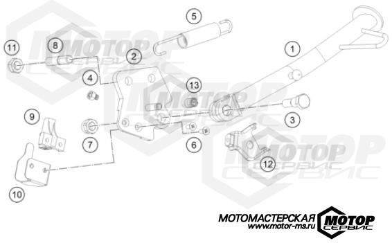 KTM Naked 200 Duke ABS B.D. Grey 2023 SIDE / CENTER STAND