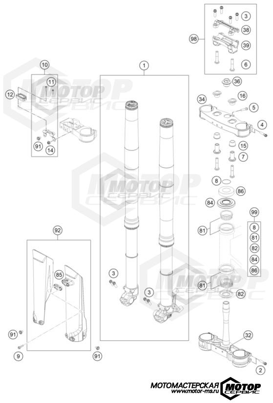 KTM Supermoto 450 SMR 2023 FRONT FORK TRIPLE CLAMP