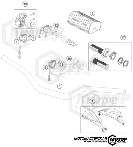 KTM Supermoto 450 SMR 2023 HANDLEBAR, CONTROLS