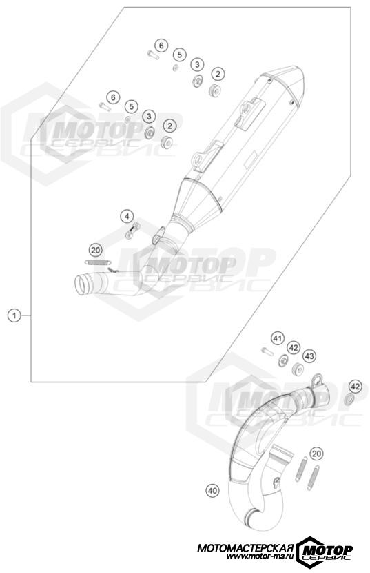 KTM Supermoto 450 SMR 2023 EXHAUST SYSTEM