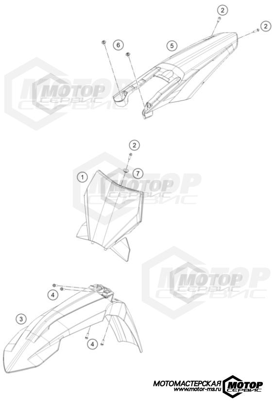 KTM Supermoto 450 SMR 2023 MASK, FENDERS