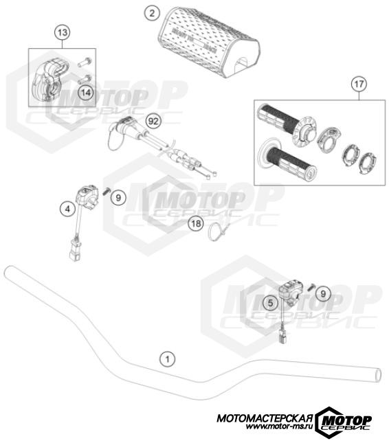 KTM MX 450 SX-F 2023 HANDLEBAR, CONTROLS