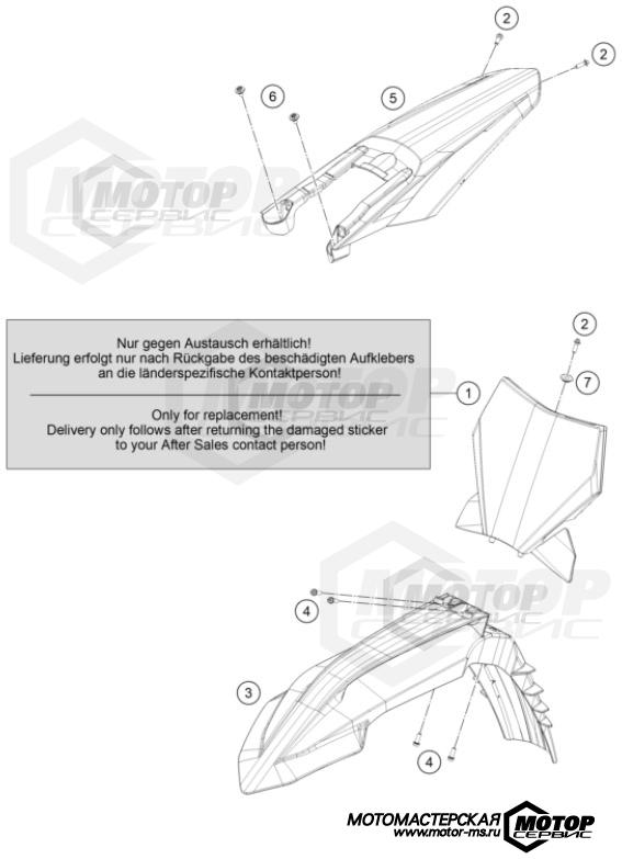 KTM MX 450 SX-F 2023 MASK, FENDERS