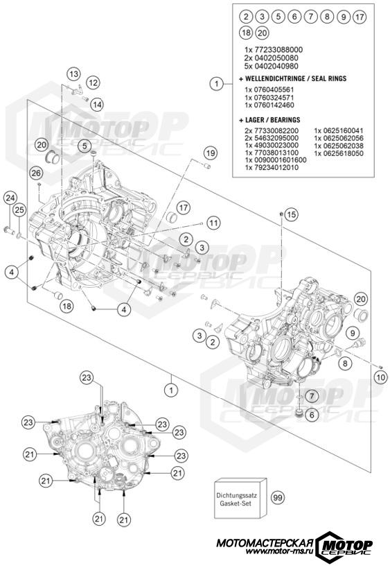 KTM MX 350 SX-F 2023 ENGINE CASE