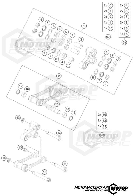 KTM MX 350 SX-F 2023 PRO LEVER LINKING