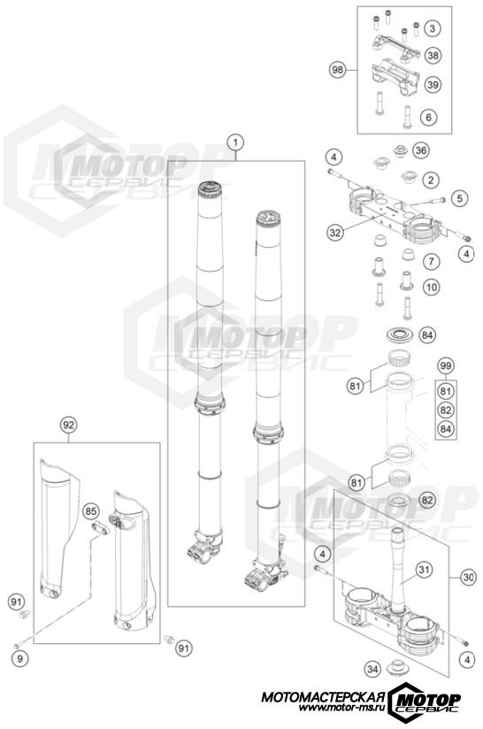 KTM MX 250 SX-F 2023 FRONT FORK TRIPLE CLAMP